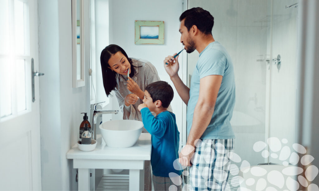Teach your kids oral hygiene habits.