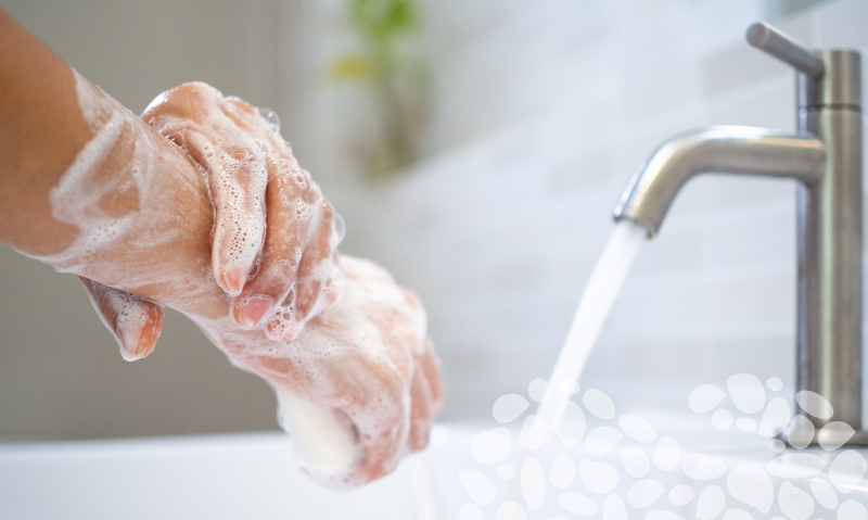 washing hands