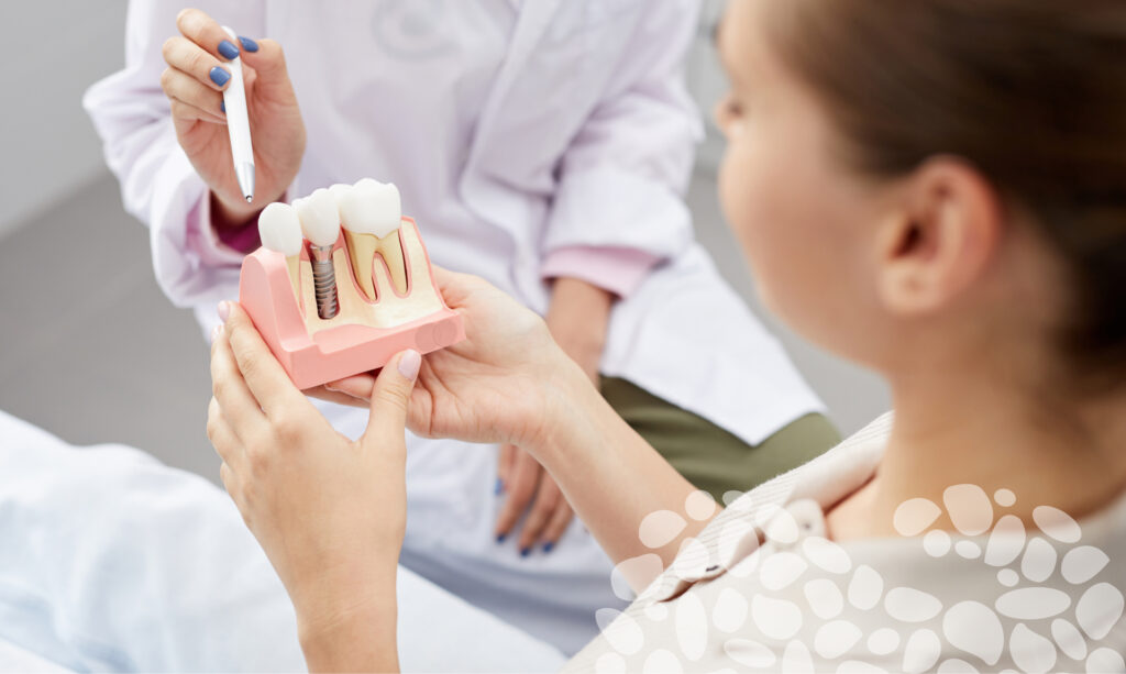 tooth replacement example shown to patient